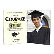 416001 - Courage and Belief Personalized Photo Bi-Fold Keepsake Plaque